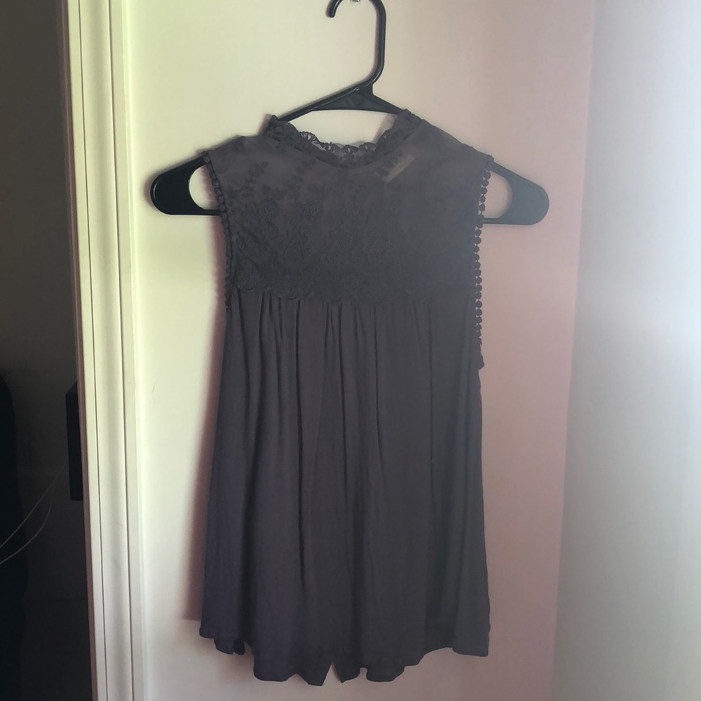 Purple lace tank
